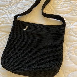 The Sak crocheted handbag, black